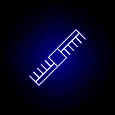 kadın tarak hattı neon simgesi. Güzellik ve Kozmetik illüstrasyon simgesi Elemanları. İşaretler ve semboller web, logo, mobil uygulama, Ui, Ux için kullanılabilir