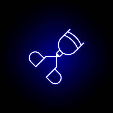 kirpik curler çizgi neon simgesi. Güzellik ve Kozmetik illüstrasyon simgesi Elemanları. İşaretler ve semboller web, logo, mobil uygulama, Ui, Ux için kullanılabilir