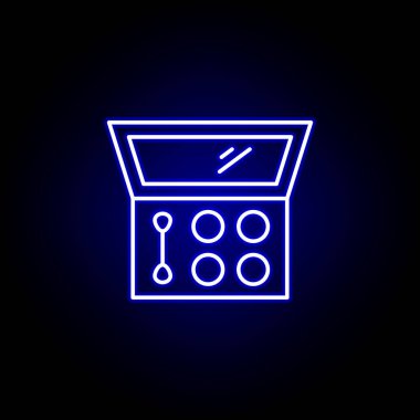 göz farı çizgi neon simgesi. Güzellik ve Kozmetik illüstrasyon simgesi Elemanları. İşaretler ve semboller web, logo, mobil uygulama, Ui, Ux için kullanılabilir