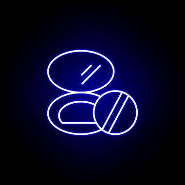 toz hattı neon simgesi. Güzellik ve Kozmetik illüstrasyon simgesi Elemanları. İşaretler ve semboller web, logo, mobil uygulama, Ui, Ux için kullanılabilir