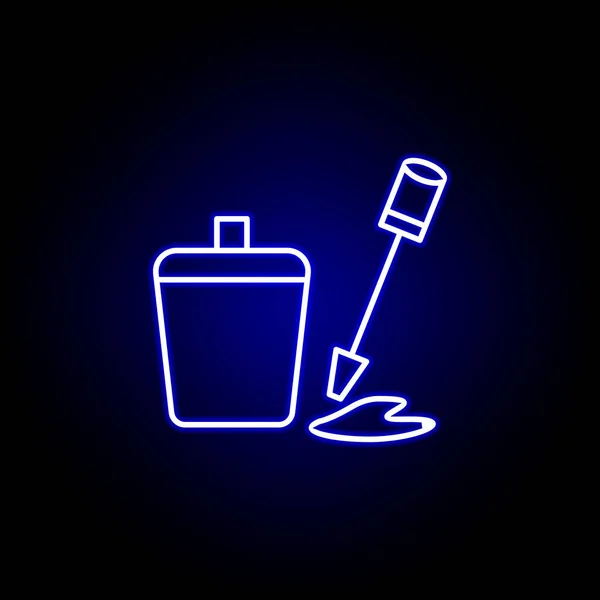 Nail Polish linje Neon ikon. Inslag av skönhet och kosmetika illustration ikon. Skyltar och symboler kan användas för webb, logo, mobilapp, UI, UX — Stock vektor