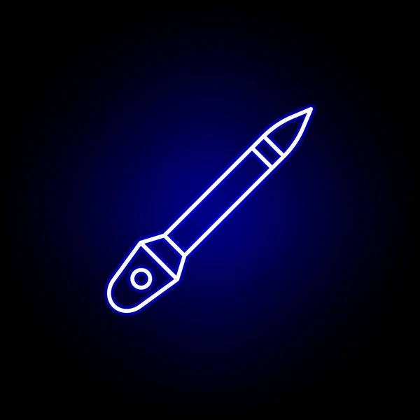 Nail file line neon icon. Elements of Beauty and Cosmetics illustration icon. Signs and symbols can be used for web, logo, mobile app, UI, UX — Stock Vector