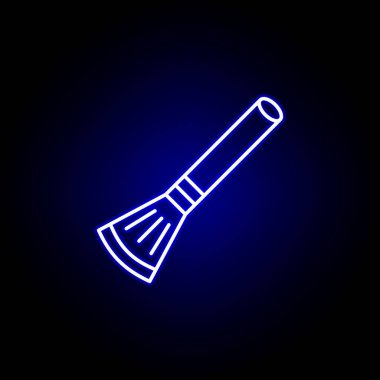 fırça, göz farı çizgi neon simgesi. Güzellik ve Kozmetik illüstrasyon simgesi Elemanları. İşaretler ve semboller web, logo, mobil uygulama, Ui, Ux için kullanılabilir