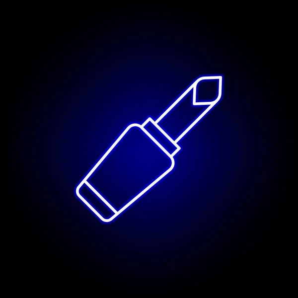 Lippenstift-Linie Neon-Symbol. Elemente der Schönheit und Kosmetik Illustration Symbol. Zeichen und Symbole können für Web, Logo, mobile App, ui, ux verwendet werden — Stockvektor