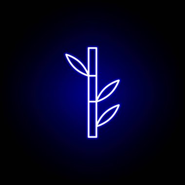 bambu çizgi neon simgesi. Güzellik ve Kozmetik illüstrasyon simgesi Elemanları. İşaretler ve semboller web, logo, mobil uygulama, Ui, Ux için kullanılabilir