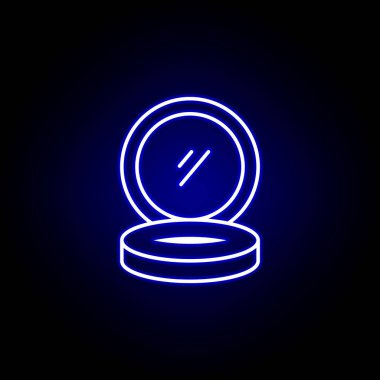 el ayna hattı neon simgesi. Güzellik ve Kozmetik illüstrasyon simgesi Elemanları. İşaretler ve semboller web, logo, mobil uygulama, Ui, Ux için kullanılabilir