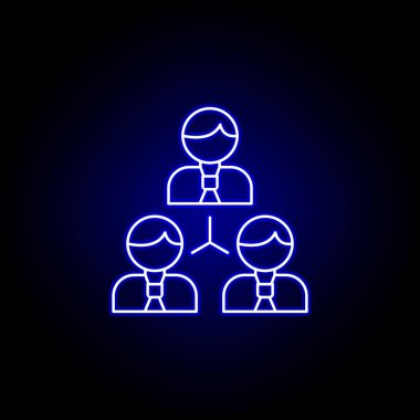 Ağ erkekler hattı neon simgesi. İş çizim satır simgesi nin öğeleri. İşaretler ve semboller web, logo, mobil uygulama, Ui, Ux için kullanılabilir