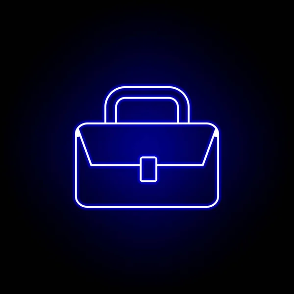 Suitcase line neon icon. Elements of Business illustration line icon. Signs and symbols can be used for web, logo, mobile app, UI, UX — Stock Vector