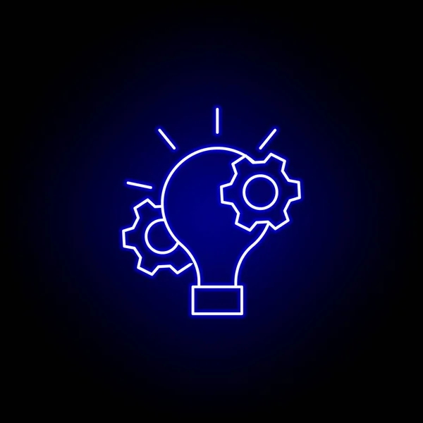 Ikona Neon zarządzania projektem. Elementy ikony linii ilustracji biznesowej. Znaki i symbole mogą być używane do Internetu, logo, aplikacji mobilnej, UI, UX — Wektor stockowy