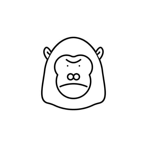 Icona della linea di gorilla. Elemento di giungla per concetto mobile e web apps illustratio — Vettoriale Stock