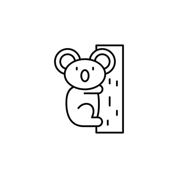 Koala lijn icoon. Element van jungle voor mobiel concept en web apps illustratie. — Stockvector