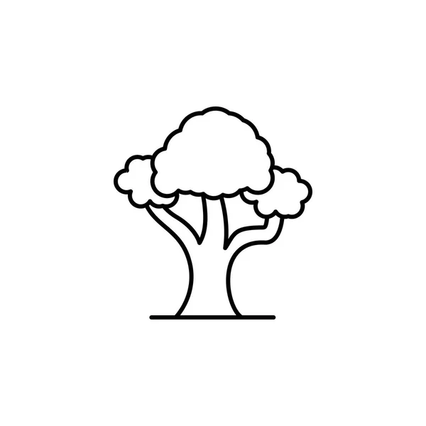 Jungla, icono de la línea de árboles. Elemento de la selva para el concepto móvil y aplicaciones web illust — Vector de stock