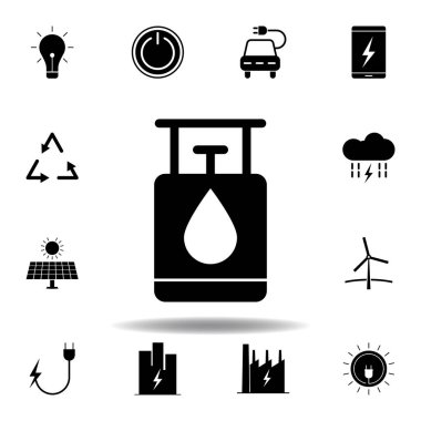 gaz, balon, petrol simgesi . Alternatif enerji çizimleri simgeleri kümesi. Web, logo, mobil uygulama, Ui, Ux için kullanılabilir