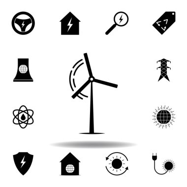 yel değirmeni simgesi . Alternatif enerji çizimleri simgeleri kümesi. Web, logo, mobil uygulama, Ui, Ux için kullanılabilir