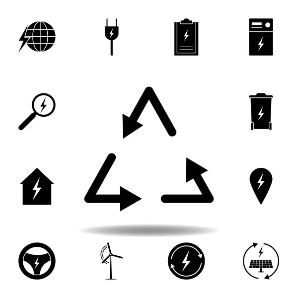 Riciclare, icona freccia. Serie di illustrazioni di energia alternativa icone. Può essere utilizzato per web, logo, app mobile, UI, UX — Vettoriale Stock