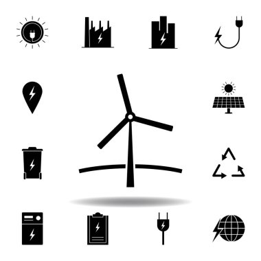yel değirmeni simgesi . Alternatif enerji çizimleri simgeleri kümesi. Web, logo, mobil uygulama, Ui, Ux için kullanılabilir