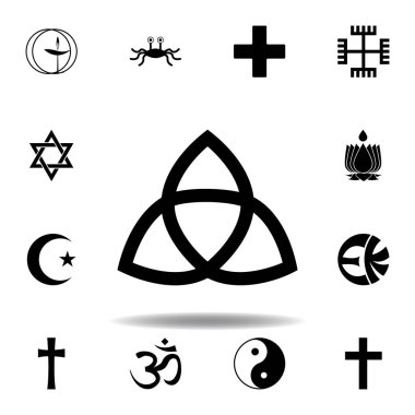 din sembolü, paganizm simgesi. Din sembolü illüstrasyon unsuru. İşaretler ve semboller simgesi web, logo, mobil uygulama, Ui, Ux için kullanılabilir