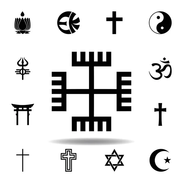 Símbolo da religião, ícone do gnosticismo. Elemento de ilustração símbolo religião. Sinais e símbolos ícone pode ser usado para web, logotipo, aplicativo móvel, UI, UX —  Vetores de Stock