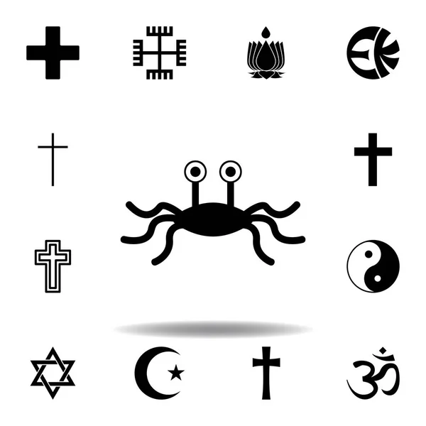 Símbolo de la religión, icono del rastafarianismo. Elemento de la ilustración símbolo de la religión. Signos y símbolos icono se puede utilizar para la web, logotipo, aplicación móvil, interfaz de usuario, UX — Vector de stock
