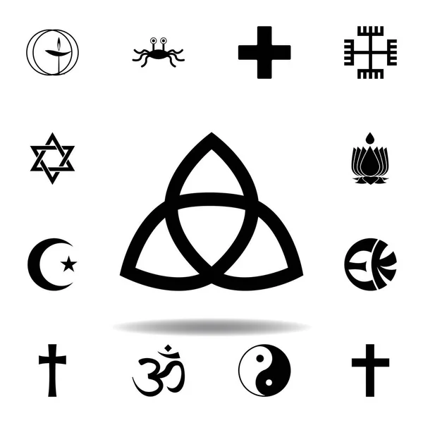 Символ религии, икона язычества. Элемент религиозного символа иллюстрация. Знаки и символы могут быть использованы для веб, логотип, мобильное приложение, пользовательский интерфейс, UX — стоковый вектор