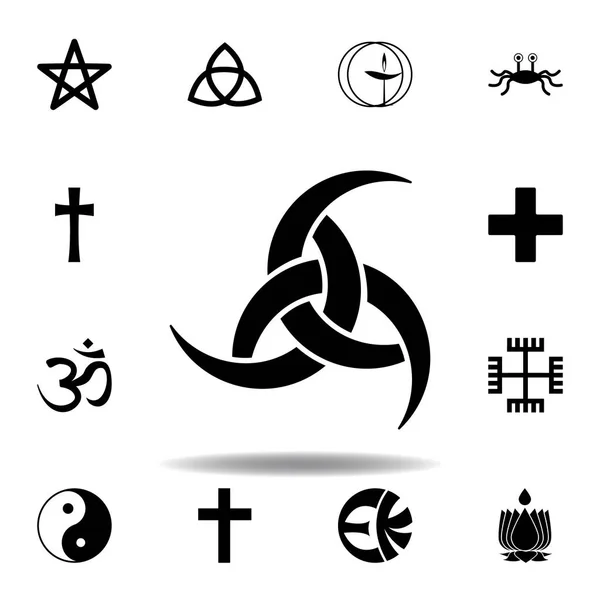 Simbolo della religione, icona di Odino. Elemento di religione simbolo illustrazione. Segni e simboli icona può essere utilizzato per il web, logo, app mobile, UI, UX — Vettoriale Stock