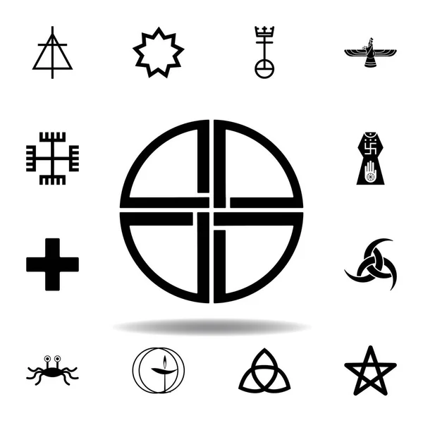 Símbolo de la religión, icono del paganismo. Elemento de la ilustración símbolo de la religión. Signos y símbolos icono se puede utilizar para la web, logotipo, aplicación móvil, interfaz de usuario, UX — Vector de stock