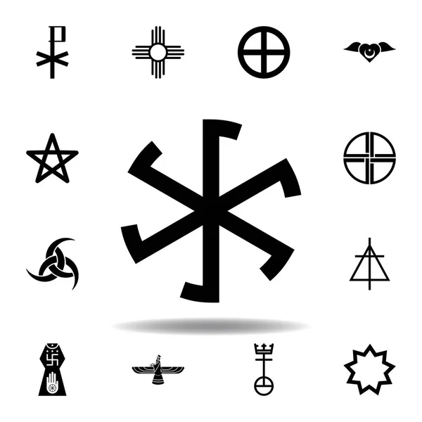 Religionssymbol, Heidentum-Ikone. Element religiöser Symbolillustration. Zeichen und Symbole können für Web, Logo, mobile App, ui, ux verwendet werden — Stockvektor