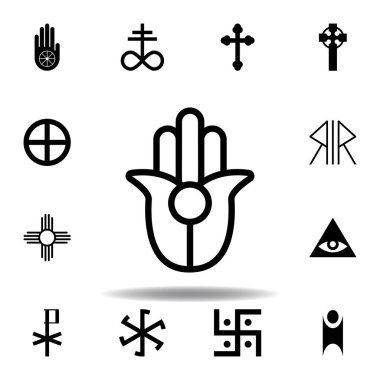 din sembolü, Semitik, Neopaganizm simgesi. Din sembolü illüstrasyon unsuru. İşaretler ve semboller simgesi web, logo, mobil uygulama, Ui, Ux için kullanılabilir