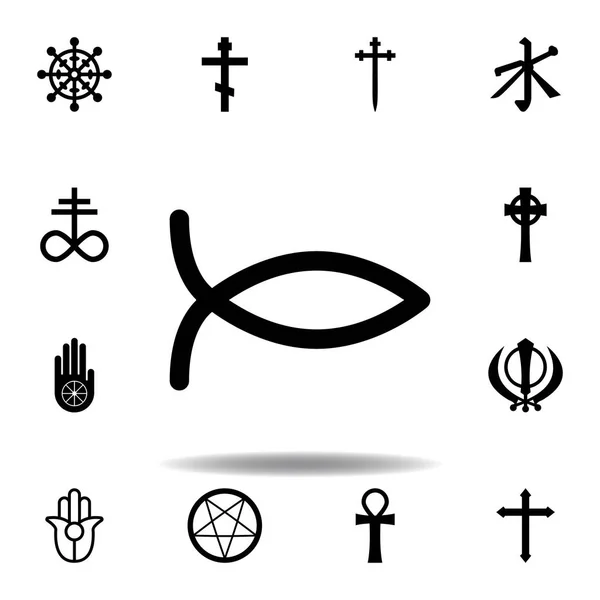 Religion symbol, Christianity icon. Element of religion symbol illustration. Signs and symbols icon can be used for web, logo, mobile app, UI, UX — Stock Vector