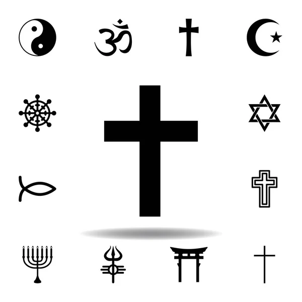 Symbol religii, ikona katolicyzmu. Element religii symbol ilustracji. Ikony znaków i symboli mogą być używane do Internetu, logo, aplikacji mobilnej, UI, UX — Wektor stockowy