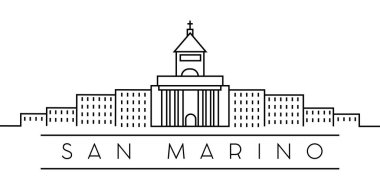 Avrupa Şehri, Beyaz arka plan üzerinde San Marino çizgi simgesi