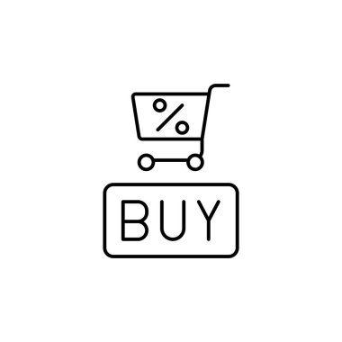 satın almak, alışveriş, çanta hattı simgesi. Black Friday ve satış simgesinin öğeleri. Üstün kaliteli grafik tasarım simgesi. Web, logo, mobil uygulama, Ui, Ux için kullanılabilir