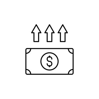 dolar, yukarı, yukarı, fiyat satırı simgesi. Black Friday ve satış simgesinin öğeleri. Üstün kaliteli grafik tasarım simgesi. Web, logo, mobil uygulama, Ui, Ux için kullanılabilir