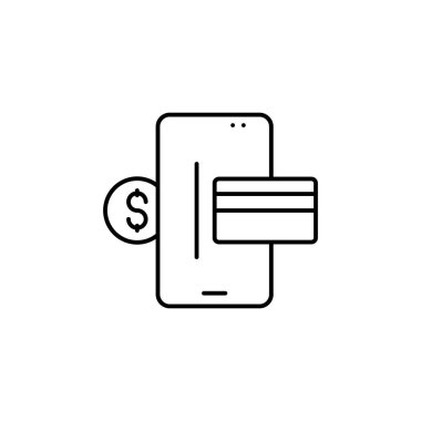 mobil, kart, dolar hattı simgesi. Black Friday ve satış simgesinin öğeleri. Üstün kaliteli grafik tasarım simgesi. Web, logo, mobil uygulama, Ui, Ux için kullanılabilir