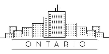 Kanada şehirleri, Ontario hattı beyaz arka plan üzerindeki simgeyi genişletiyor
