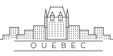 Kanada şehirleri, Quebec hattı beyaz arka plan üzerindeki simgeyi genişletiyor