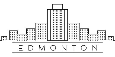 Kanada şehirleri, Edmonton hattı beyaz arka plan üzerinde simge genişletmek