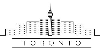 Kanada, Toronto hattı şehirleri beyaz arka plan üzerindeki simgeyi genişletiyor