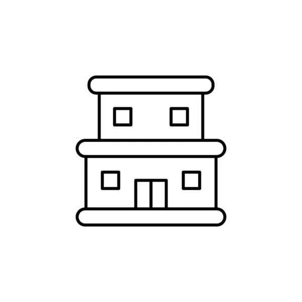 Building, home line icon on white background — Stock vektor