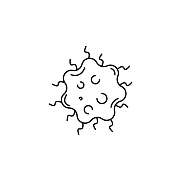 Spirochete, bacteria, science line icon on white background — Stock Vector