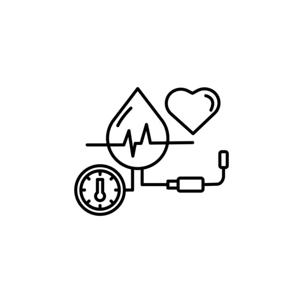 Иконка Линии Крови Знаки Символы Могут Использованы Веб Логотип Мобильное — стоковый вектор