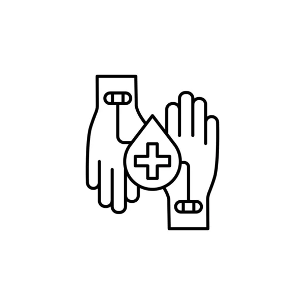 Иконка Линии Крови Знаки Символы Могут Использованы Веб Логотип Мобильное — стоковый вектор