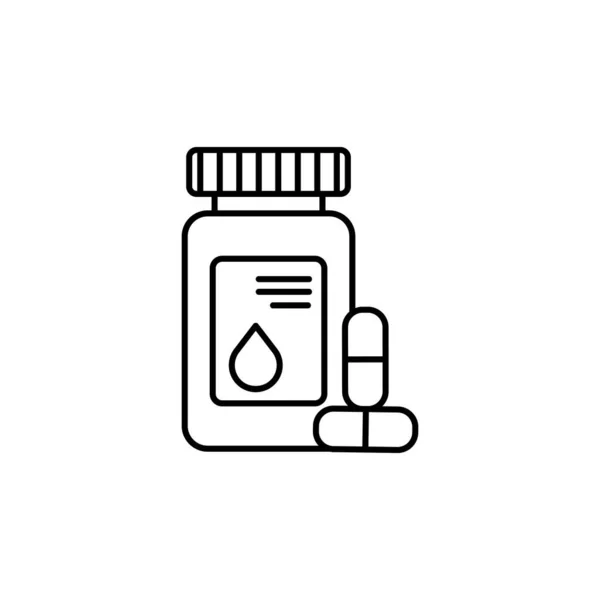 Medizin Vitamin Line Ikone Zeichen Und Symbole Können Für Web — Stockvektor