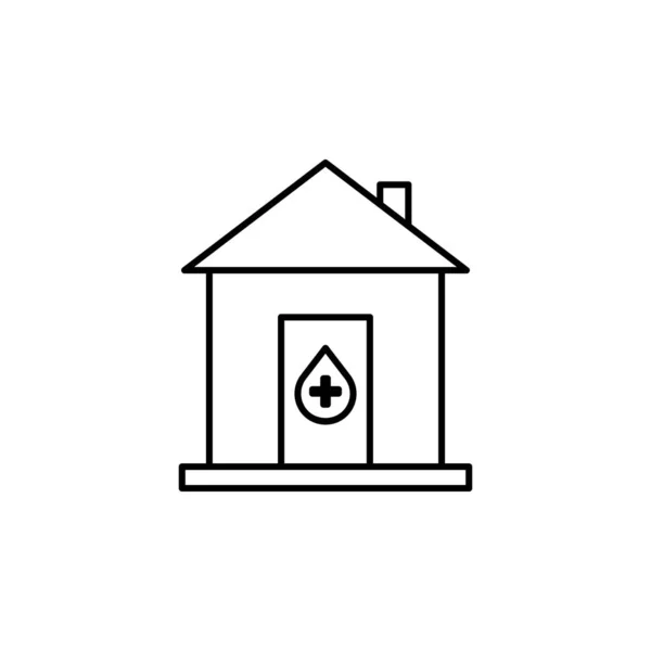 Ікона Лінії Будинку Знаки Символи Можуть Бути Використані Веб Логотипу — стоковий вектор