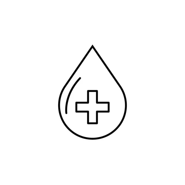 献血ラインのアイコン 白い背景にWeb モバイルアプリ Uxなどの記号や記号を使用できます — ストックベクタ