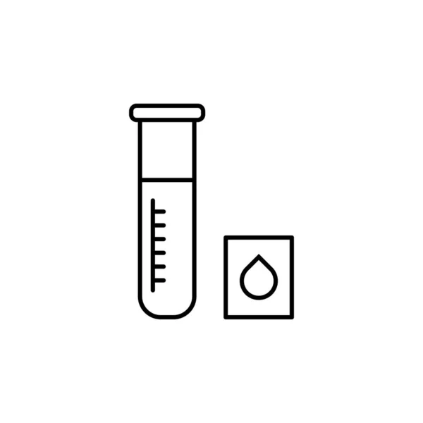 血液检测线图标 符号和符号可用于白色背景的Web Logo Mobile App — 图库矢量图片