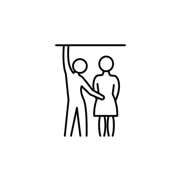 路线侵犯 性虐待线图标 符号和符号可用于白色背景的Web Logo Mobile App — 图库矢量图片