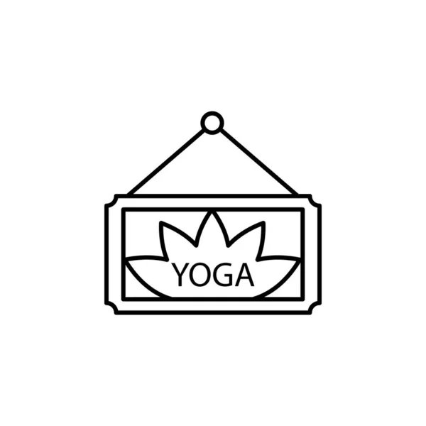 Icône Illustration Ligne Yoga Sur Fond Blanc Signes Symboles Peuvent — Image vectorielle