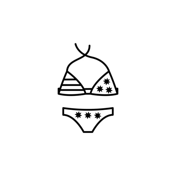 Icono Línea Bikini Los Signos Símbolos Pueden Utilizar Para Web — Vector de stock