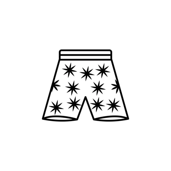 Icono Línea Pantalones Cortos Los Signos Símbolos Pueden Utilizar Para — Vector de stock